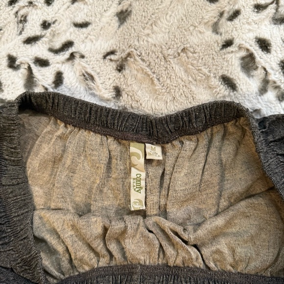 Comfy USA Soft Crinkled Barrel Wide Leg Pull On Boho Lounge Pants Button Accent - Picture 6 of 6